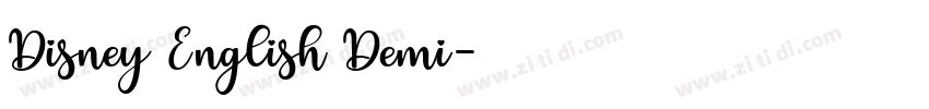 Disney English Demi字体转换